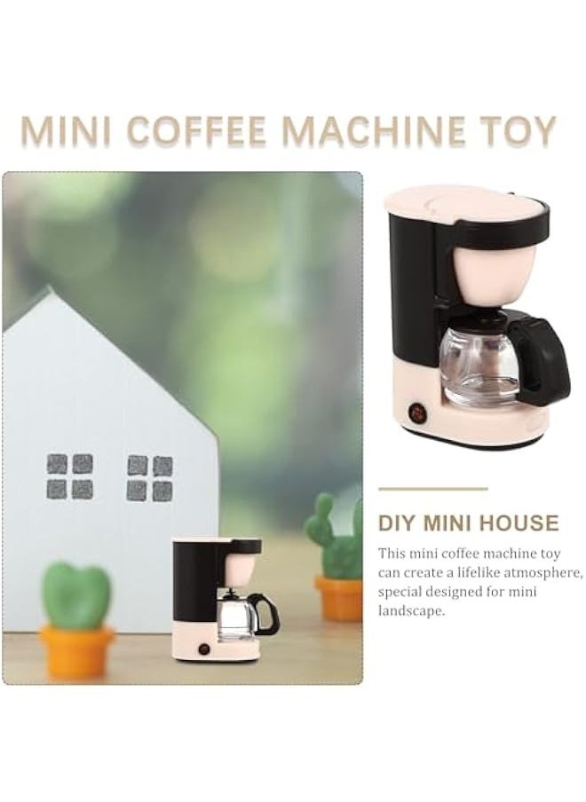 Miniature Coffee Machine Coffee Maker for Kids Toys Miniature Coffee Maker Fair Garden Ornament Doll Playset Supplies Kids Kitchen Accessories Coffee Maker Toy