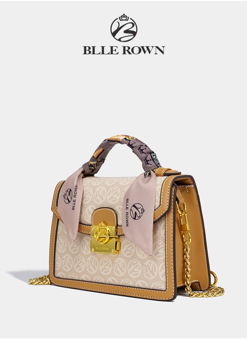 Women's Luxury Handbag Elegant Top Handle Satchel Bag with Ribbon For Decoration Stylish Shoulder Bag Crossbody Bag For Ladies,Ideal Gift for Women,Perfect For Casual & Formal Outfits