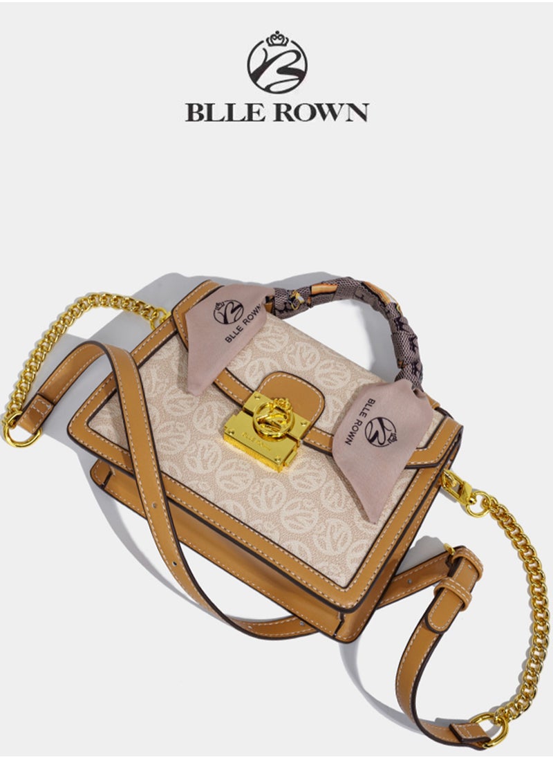 Women's Luxury Handbag Elegant Top Handle Satchel Bag with Ribbon For Decoration Stylish Shoulder Bag Crossbody Bag For Ladies,Ideal Gift for Women,Perfect For Casual & Formal Outfits