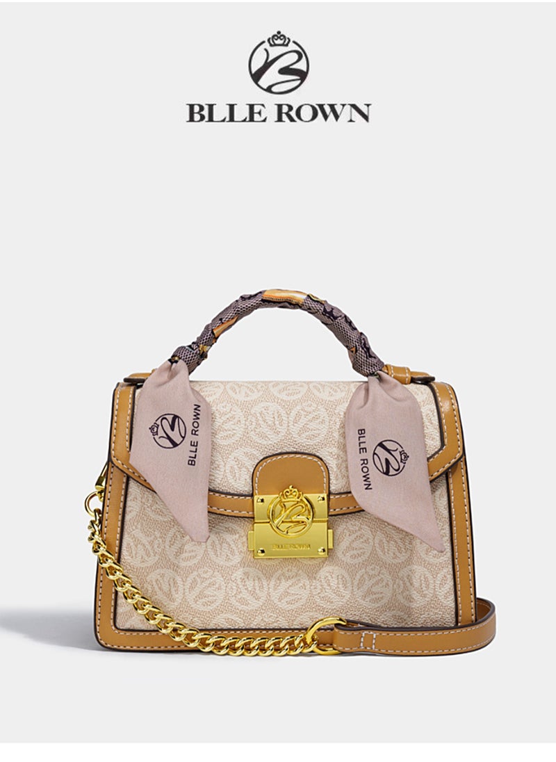 Women's Luxury Handbag Elegant Top Handle Satchel Bag with Ribbon For Decoration Stylish Shoulder Bag Crossbody Bag For Ladies,Ideal Gift for Women,Perfect For Casual & Formal Outfits