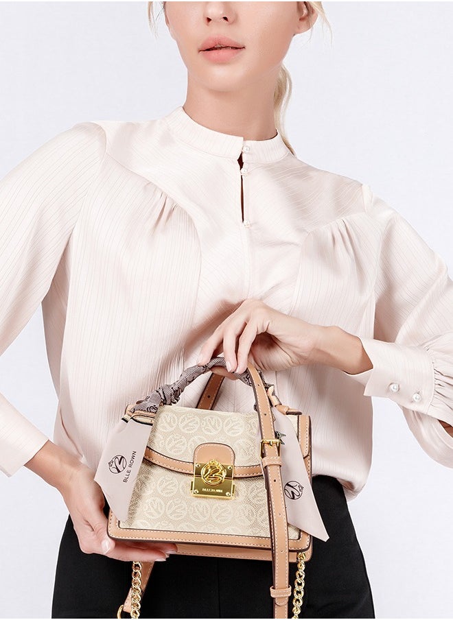 Women's Luxury Handbag Elegant Top Handle Satchel Bag with Ribbon For Decoration Stylish Shoulder Bag Crossbody Bag For Ladies,Ideal Gift for Women,Perfect For Casual & Formal Outfits
