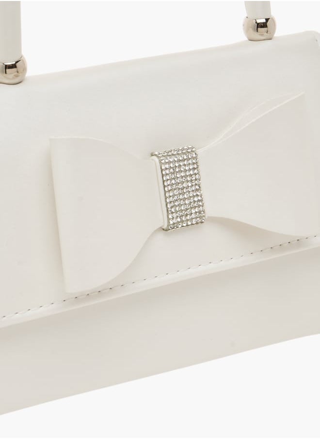 Womens Bow Detail Satchel Bag With Magnetic Closure Ramadan Collection