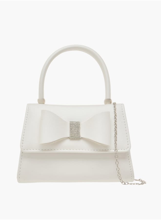 Womens Bow Detail Satchel Bag With Magnetic Closure Ramadan Collection