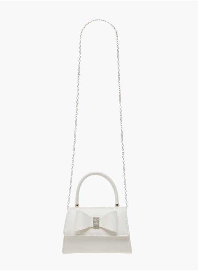 Womens Bow Detail Satchel Bag With Magnetic Closure Ramadan Collection