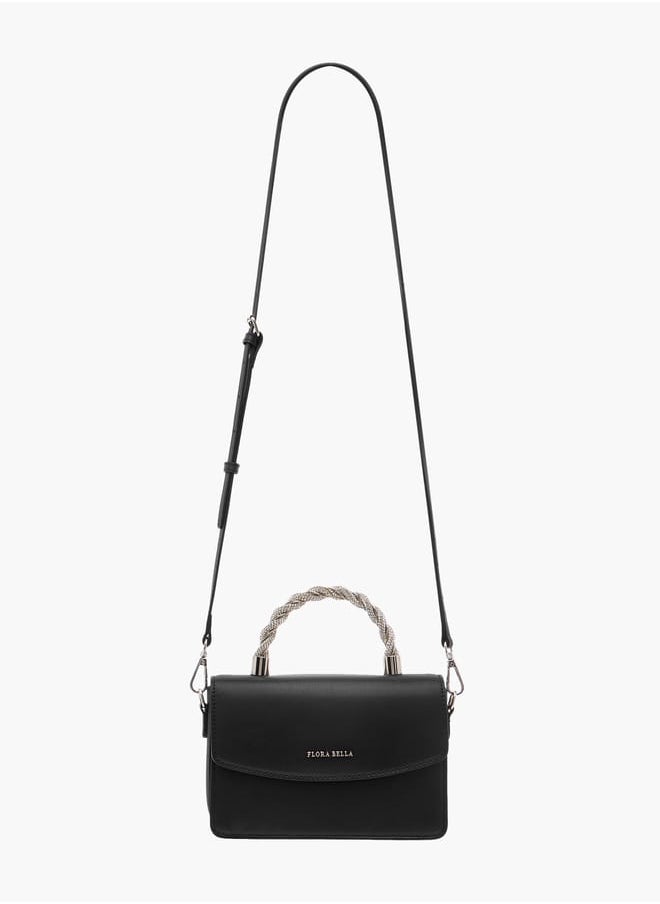 Women Solid Satchel Bag with Detachable Strap and Magnetic Closure Ramadan Collection