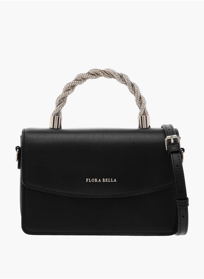 Women Solid Satchel Bag with Detachable Strap and Magnetic Closure Ramadan Collection