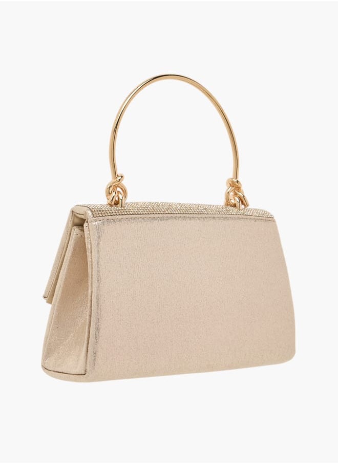 Womens Embellished Textured Satchel Bag With Magnetic Closure Ramadan Collection