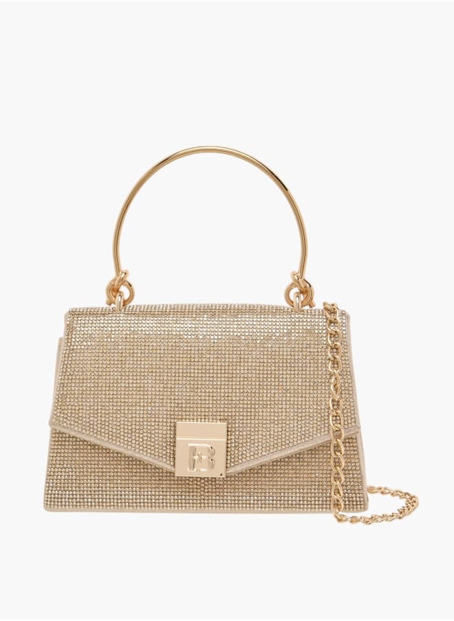 Womens Embellished Textured Satchel Bag With Magnetic Closure Ramadan Collection