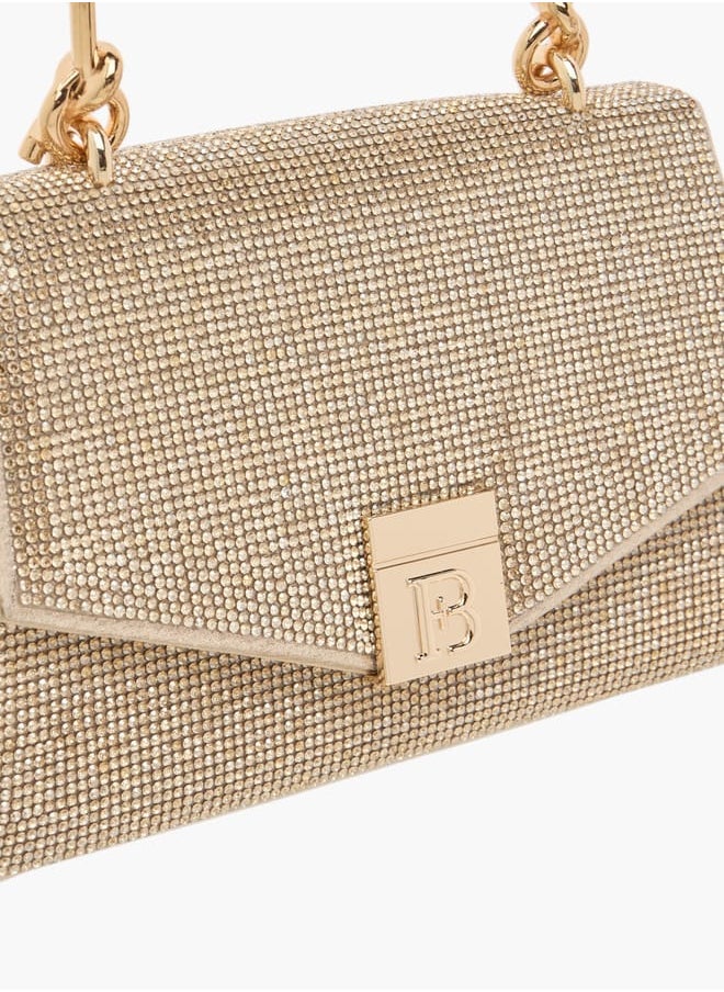 Womens Embellished Textured Satchel Bag With Magnetic Closure Ramadan Collection