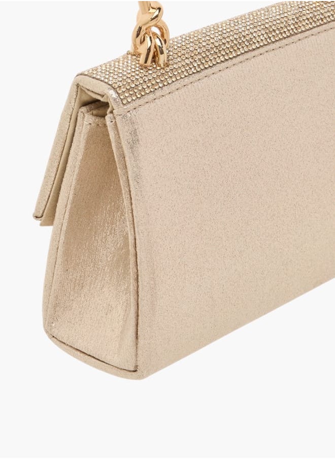 Womens Embellished Textured Satchel Bag With Magnetic Closure Ramadan Collection