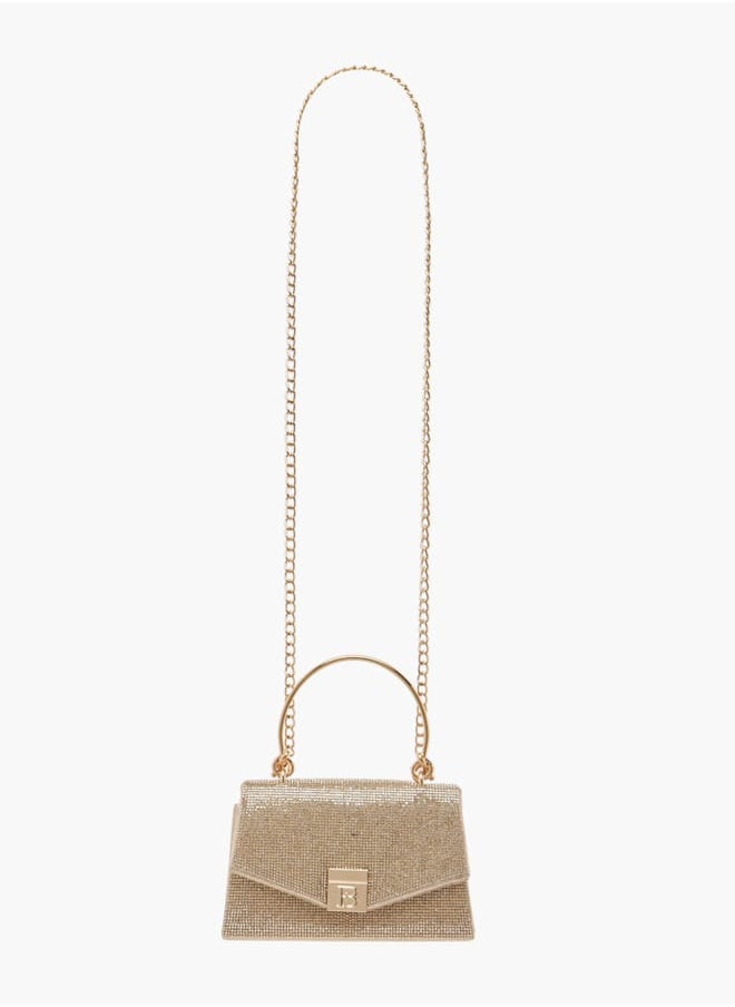 Womens Embellished Textured Satchel Bag With Magnetic Closure Ramadan Collection