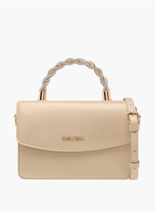 Women Solid Satchel Bag with Detachable Strap and Magnetic Closure Ramadan Collection