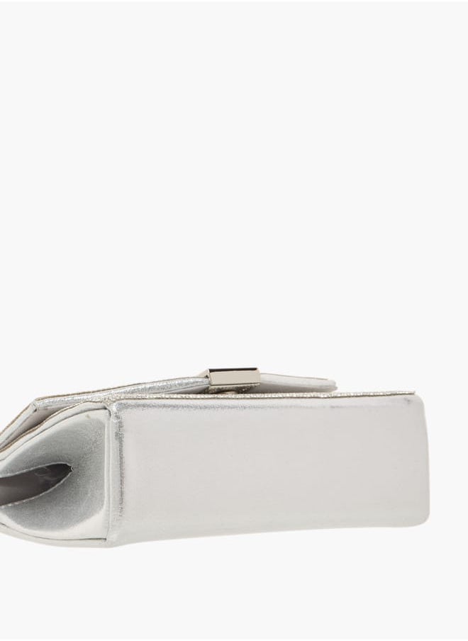 Womens Embellished Textured Satchel Bag With Magnetic Closure Ramadan Collection