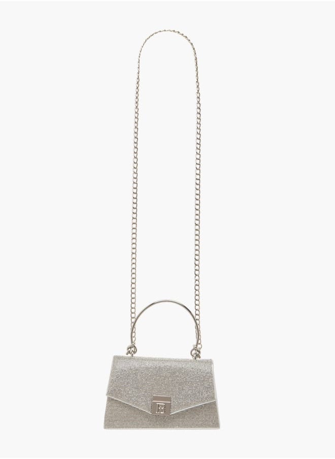 Womens Embellished Textured Satchel Bag With Magnetic Closure Ramadan Collection