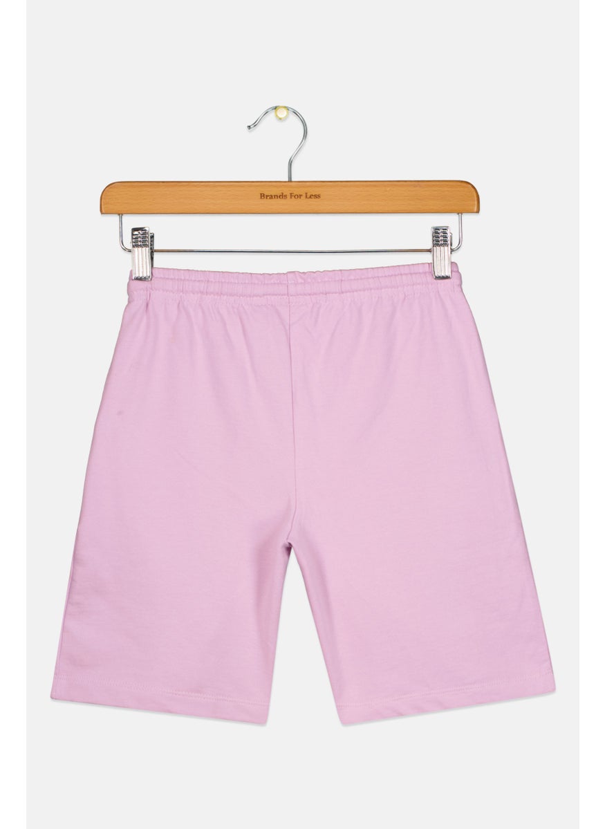 Kids Girl Garfield Basic Short, Lavender