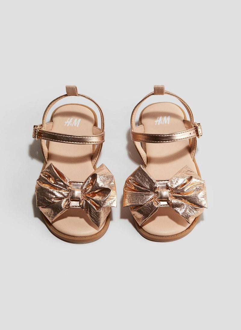 Metallic-Shimmering Sandals