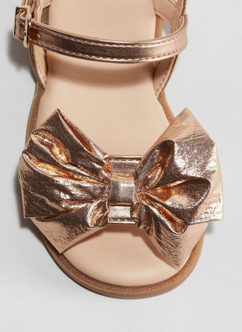 Metallic-Shimmering Sandals