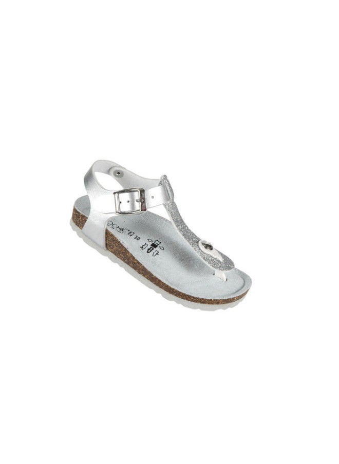 Biochic Girls Thong Sandals Backstrap 012-421 831M-Argento