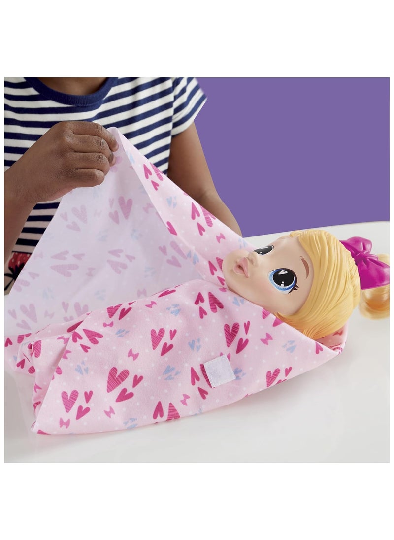 Baby Alive Shampoo Snuggle Harper Hugs Blonde Hair 11 Inch Water Baby Doll Playset