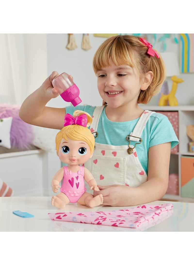Baby Alive Shampoo Snuggle Harper Hugs Blonde Hair 11 Inch Water Baby Doll Playset