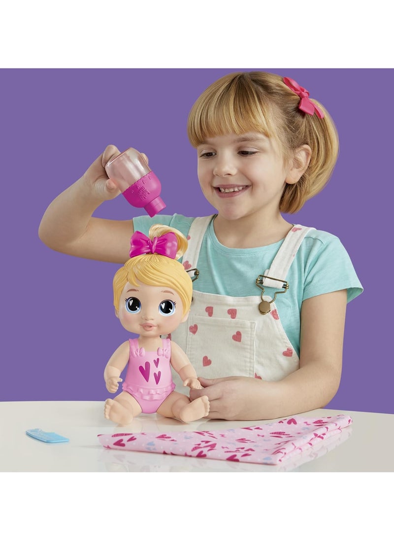 Baby Alive Shampoo Snuggle Harper Hugs Blonde Hair 11 Inch Water Baby Doll Playset