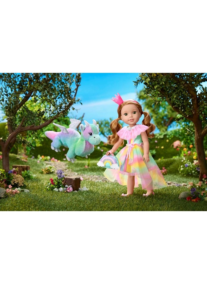 Welliewishers 14.5-Inch Willa Doll Playset With Crisella The Dragon, Doll Dress And Accessories, And Storybook, For Ages 4+