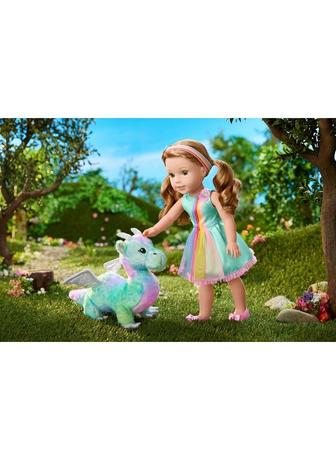 Welliewishers 14.5-Inch Willa Doll Playset With Crisella The Dragon, Doll Dress And Accessories, And Storybook, For Ages 4+