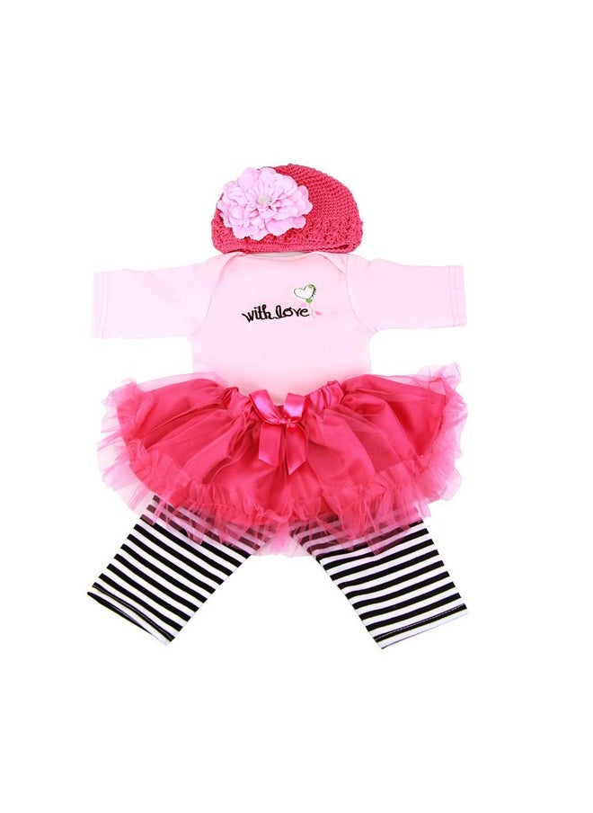 Reborn Baby Dolls Clothes Baby Girl Clothing Tutu Skirt Outfit Sets For 20- 23 Inch Reborn Doll Accessories