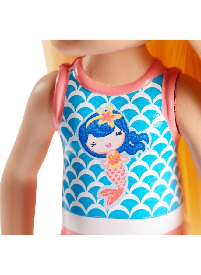 Barbie Club Chelsea Beach Doll with Mermaid Suit