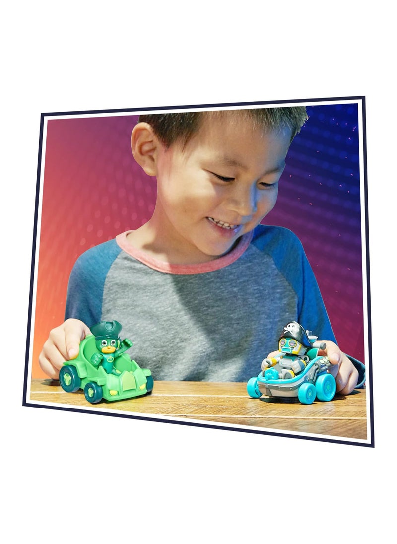 Hasbro- PJ Masks Pirate Power Gekko vs Pirate Robot Battle Racers