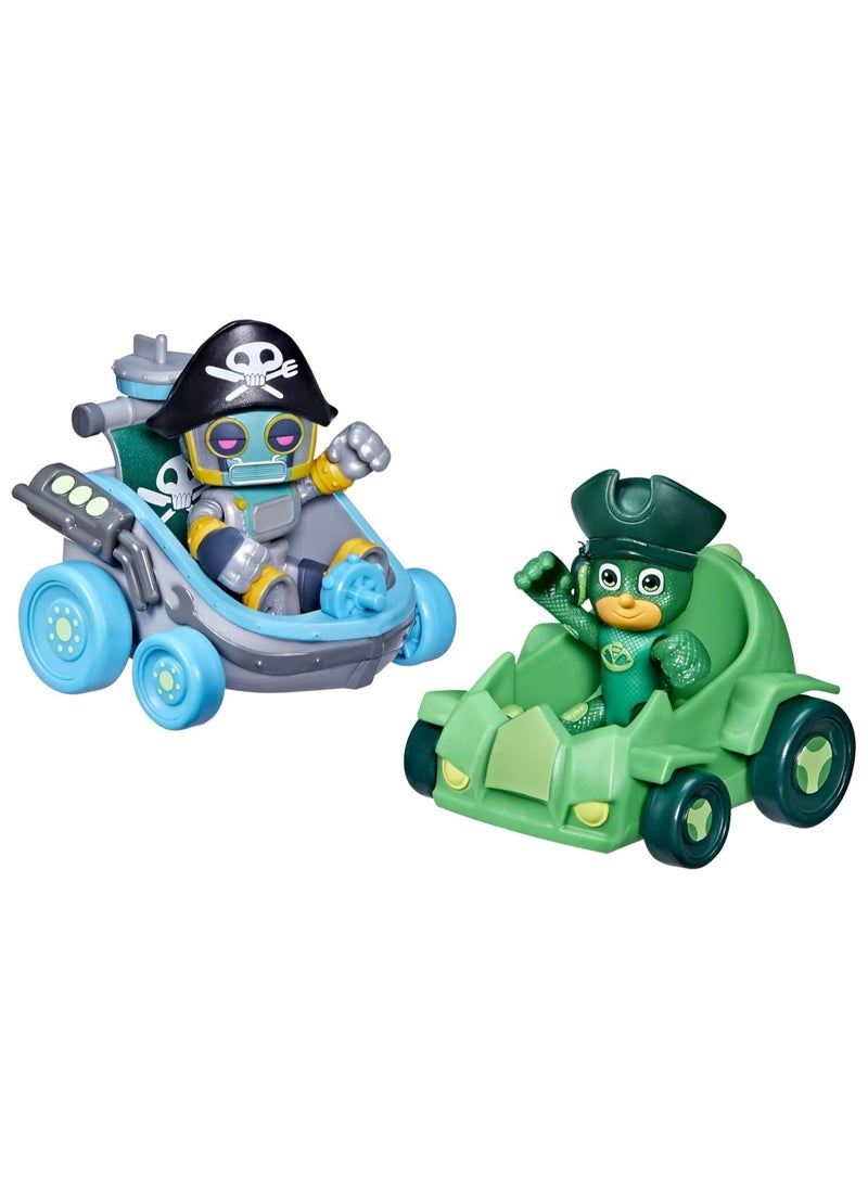 Hasbro- PJ Masks Pirate Power Gekko vs Pirate Robot Battle Racers