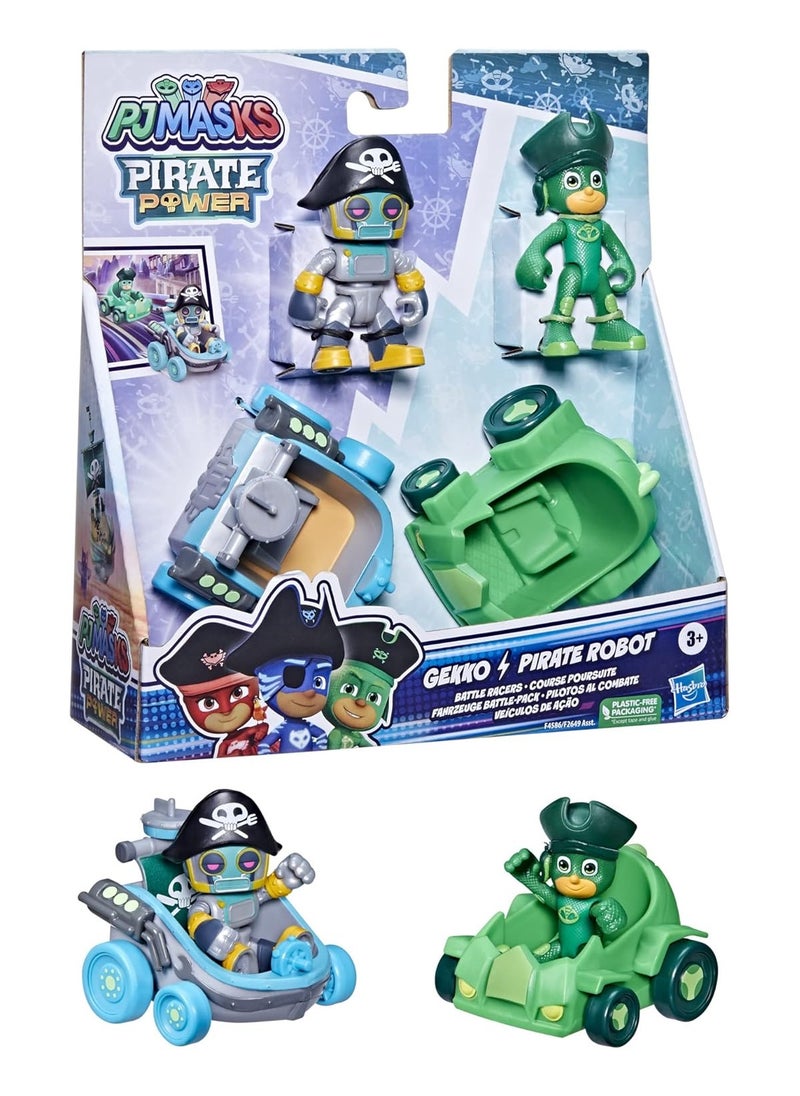 Hasbro- PJ Masks Pirate Power Gekko vs Pirate Robot Battle Racers