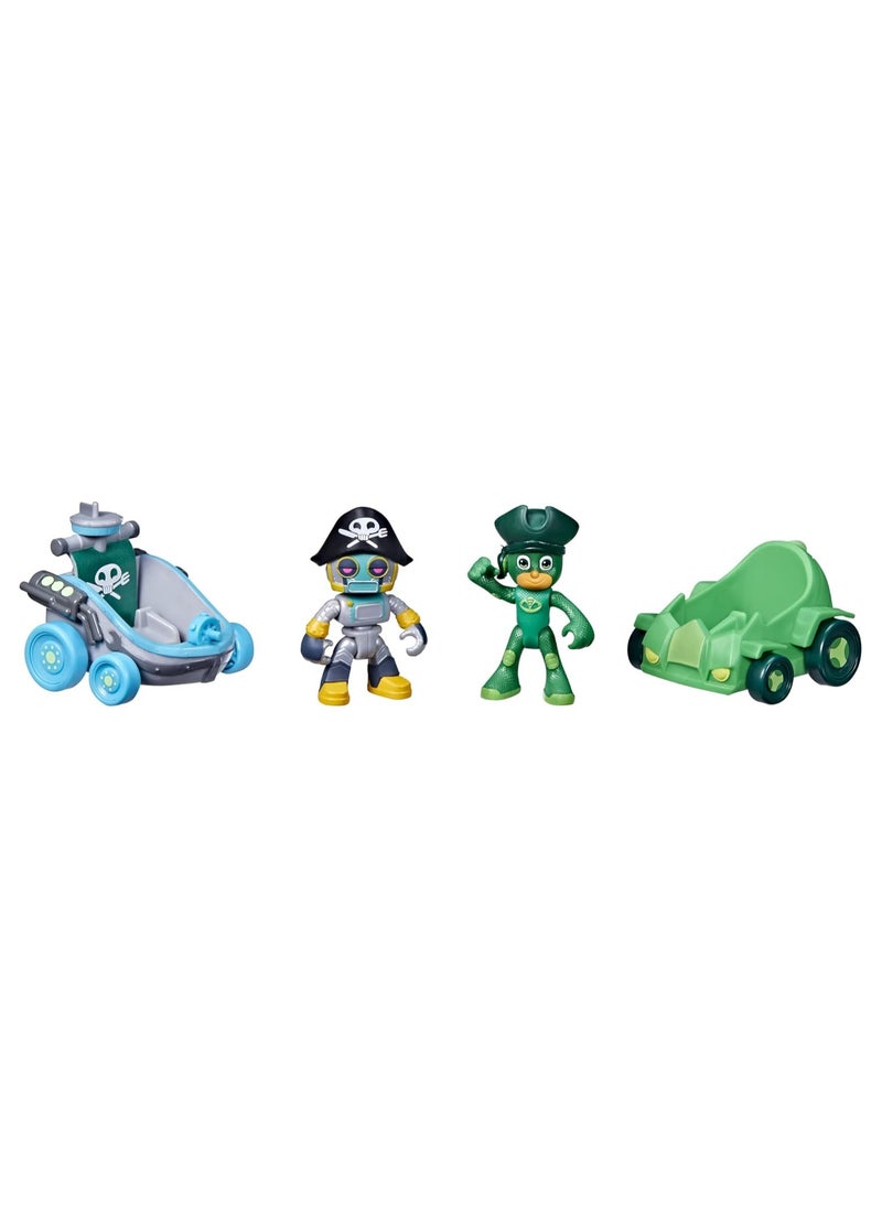 Hasbro- PJ Masks Pirate Power Gekko vs Pirate Robot Battle Racers