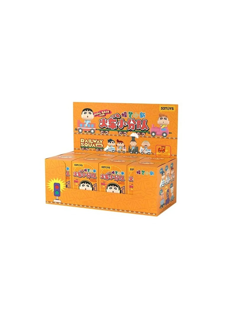 Hot Crayon Shin-chan Blind Box Train Squad Series Pull-Back Toy Mystery Box Action Figure Mistery Caixa Surpresa Model Gift