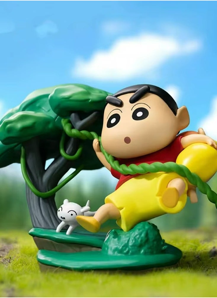 Crayon Shin-Chan Small New Blind Box Classic Scene Series Blind Box Doll Tide Play Display Gift Anime Cute Doll Blind Box Toy