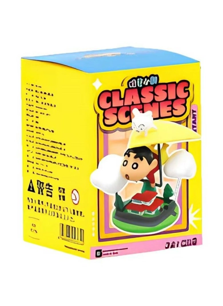 Crayon Shin-Chan Small New Blind Box Classic Scene Series Blind Box Doll Tide Play Display Gift Anime Cute Doll Blind Box Toy