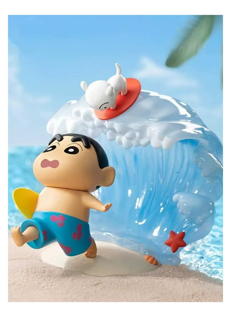 Crayon Shin-Chan Small New Blind Box Classic Scene Series Blind Box Doll Tide Play Display Gift Anime Cute Doll Blind Box Toy