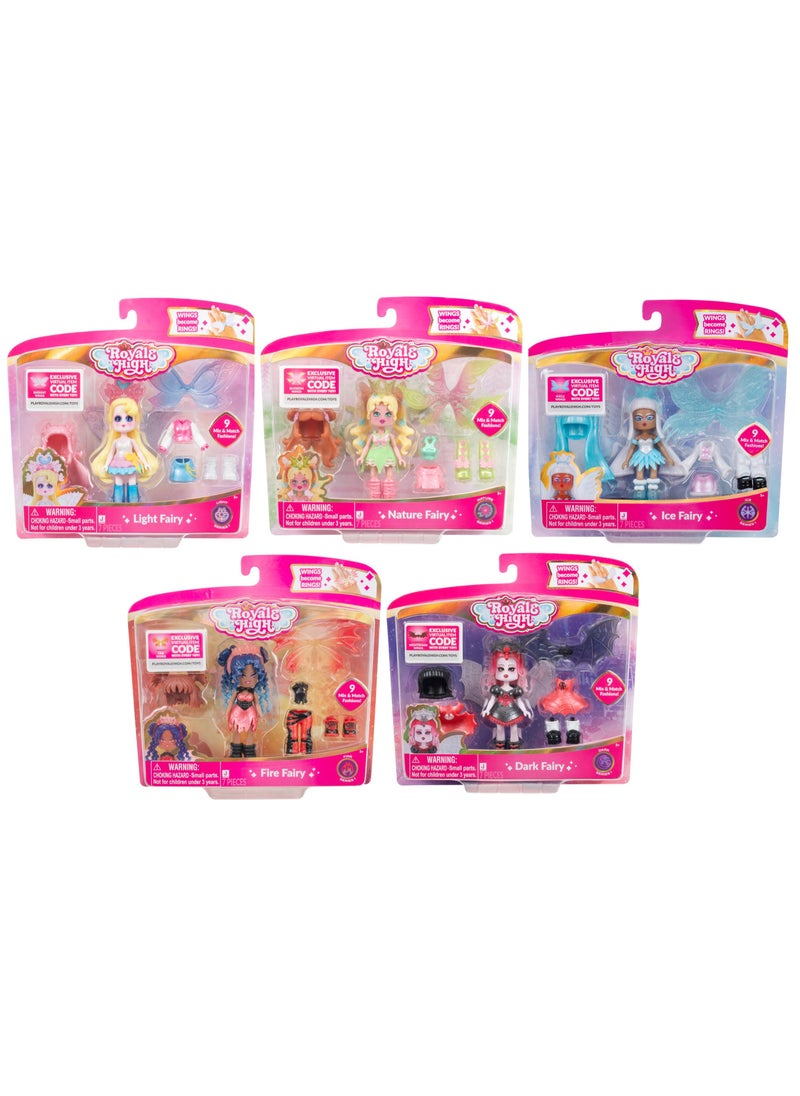 Royale High Core Deluxe Figures 3-Inches, Assorted 1 Piece (Style & Color May Vary) | Exclusive Virtual Item Code Included | Collectable Figure | Fashion Doll | For Fans, Gamers & Collectors! | Official Licensed Product