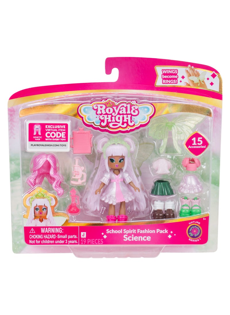 Royale High School Spirit Fashion 3-Inches, Assorted 1 Piece (Style & Color May Vary) | Exclusive Virtual Item Code Included | Collectable Figure | Fashion Doll | For Fans, Gamers & Collectors! | Official Licensed Product