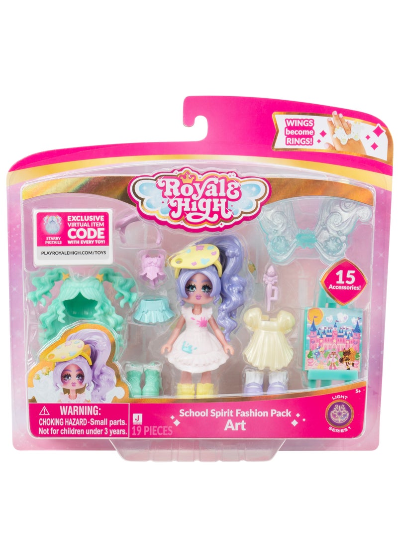 Royale High School Spirit Fashion 3-Inches, Assorted 1 Piece (Style & Color May Vary) | Exclusive Virtual Item Code Included | Collectable Figure | Fashion Doll | For Fans, Gamers & Collectors! | Official Licensed Product