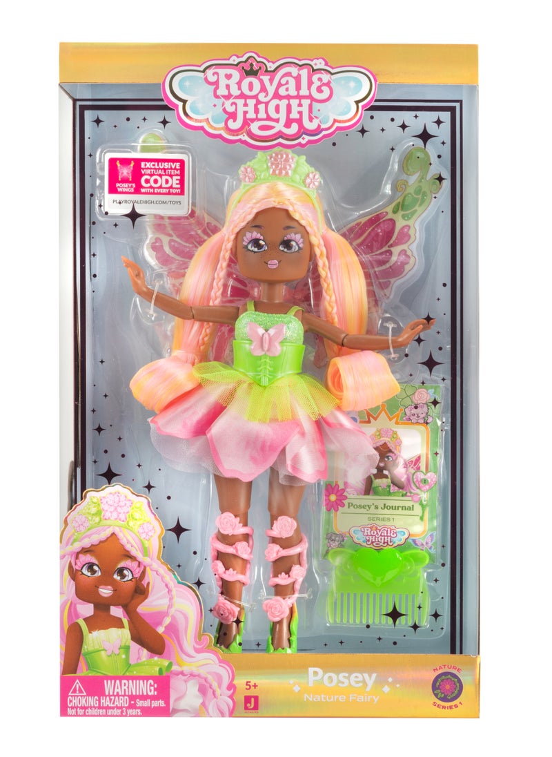 Royale High Fashion Doll + Accessories 9-Inches, Assorted 1 Piece (Style & Color May Vary) | Exclusive Virtual Item Code Included | Collectable Figure | Fashion Doll | For Fans, Gamers & Collectors! | Official Licensed Product