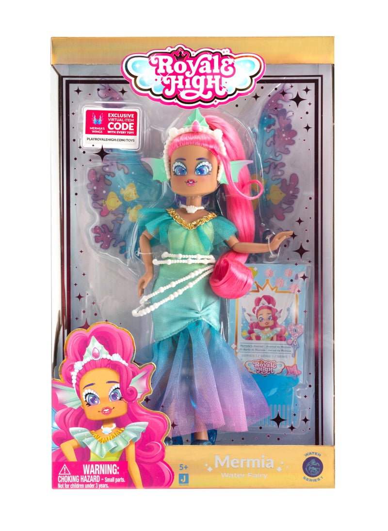 Royale High Fashion Doll + Accessories 9-Inches, Assorted 1 Piece (Style & Color May Vary) | Exclusive Virtual Item Code Included | Collectable Figure | Fashion Doll | For Fans, Gamers & Collectors! | Official Licensed Product