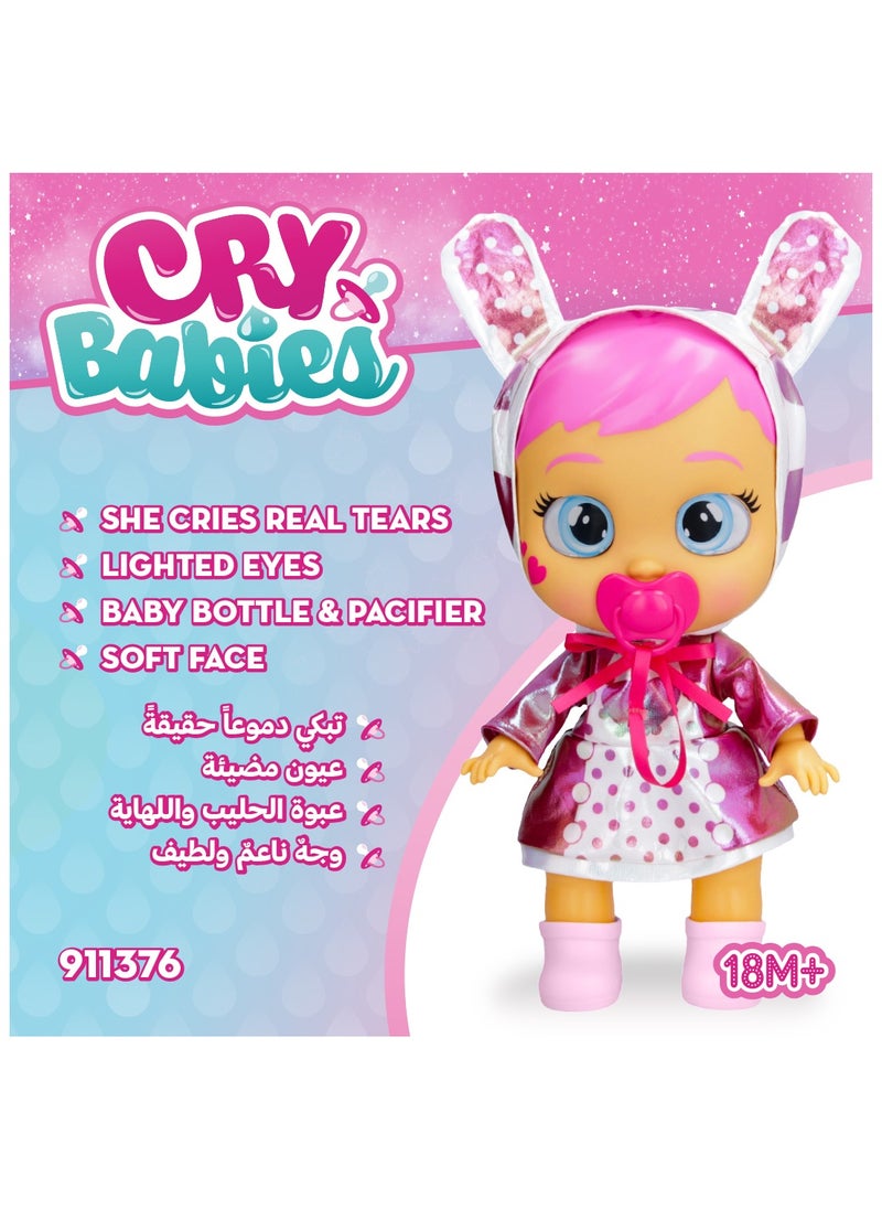 Cry Babies Stars Coney, Battery Operated | Interactive Doll | Makes 10+ Realistic Baby Sounds | Cries Real Tears | Nurturing and Imaginative Play | Sensory Development