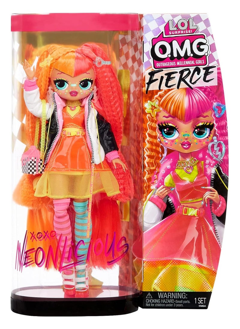 MGA LOL Surprise- Fierce Neonlicious Doll Toy 11.5 Inch With Accessories for Girls 3+