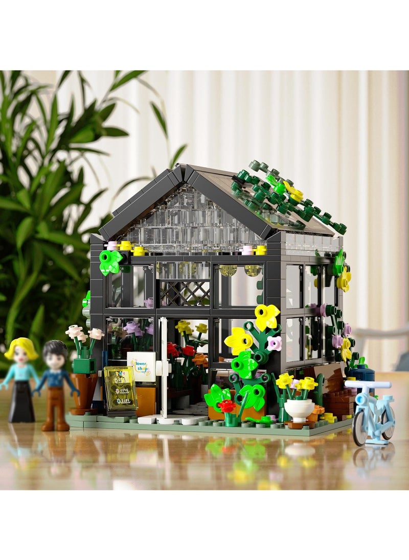 Flower House Building Set, Compatible with Lego Flower House Create Elegance and Warmth Environment, Nice Gift with Beautiful Gift Box for Girls 6-12 and Building Blocks Lover (730 Pcs)