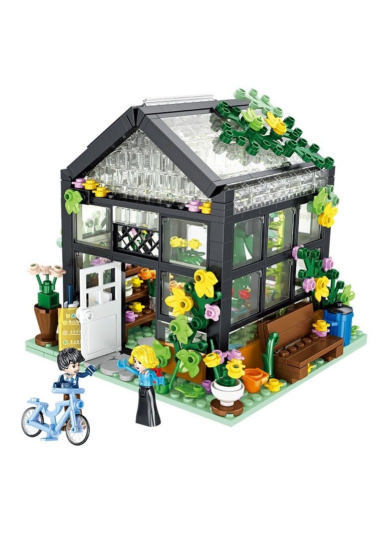 Flower House Building Set, Compatible with Lego Flower House Create Elegance and Warmth Environment, Nice Gift with Beautiful Gift Box for Girls 6-12 and Building Blocks Lover (730 Pcs)