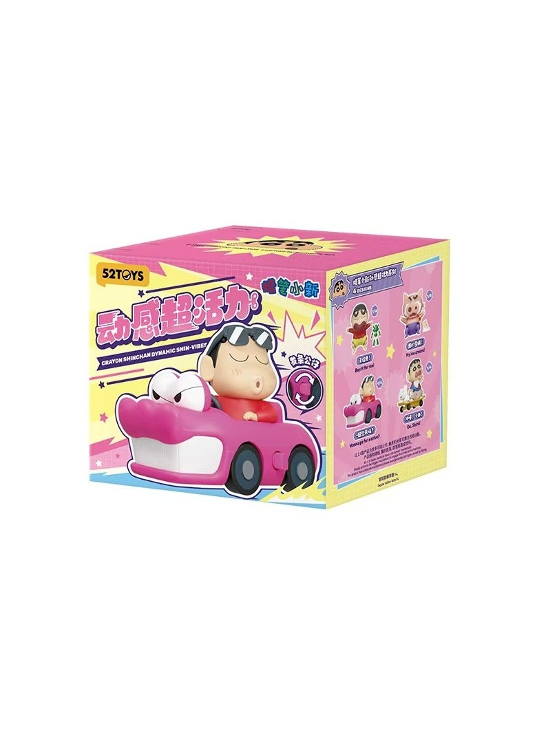 New Crayon Shin-Chan Dynamic Shin-Vibes Series Blind Box Clockwork Mobile Garage Kit Trendy Toy Collection Doll Gift Ornament