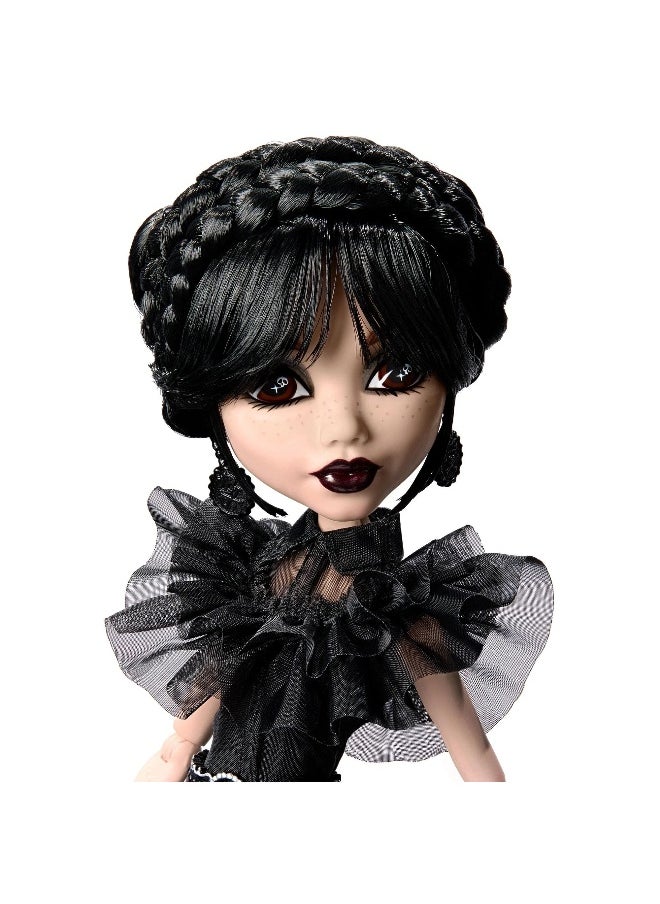 Monster High x Wednesday Rave'N Wednesday Doll in Dress (25.4 cm)