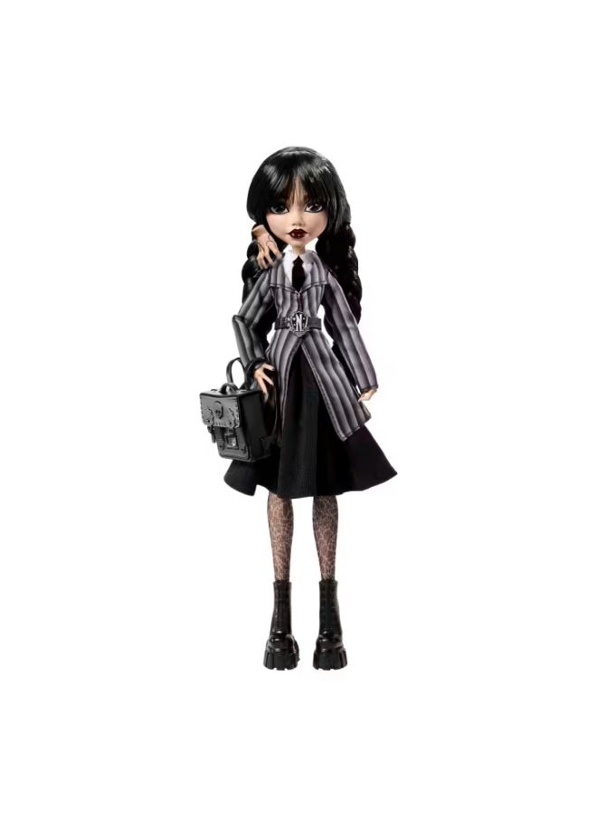 Monster High x Wednesday Wednesday Addams Doll in Nevermore Academy Uniform with Thing (25.4 cm)