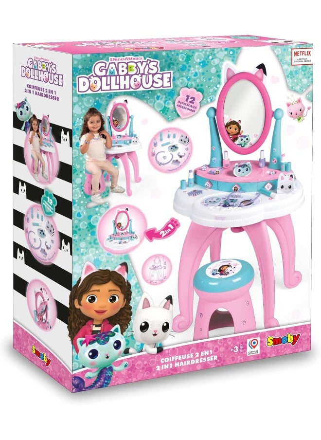 Smoby Gabby's Dollhouse 2-in-1 Hairdresser Playset (49 x 36 x 87 cm)